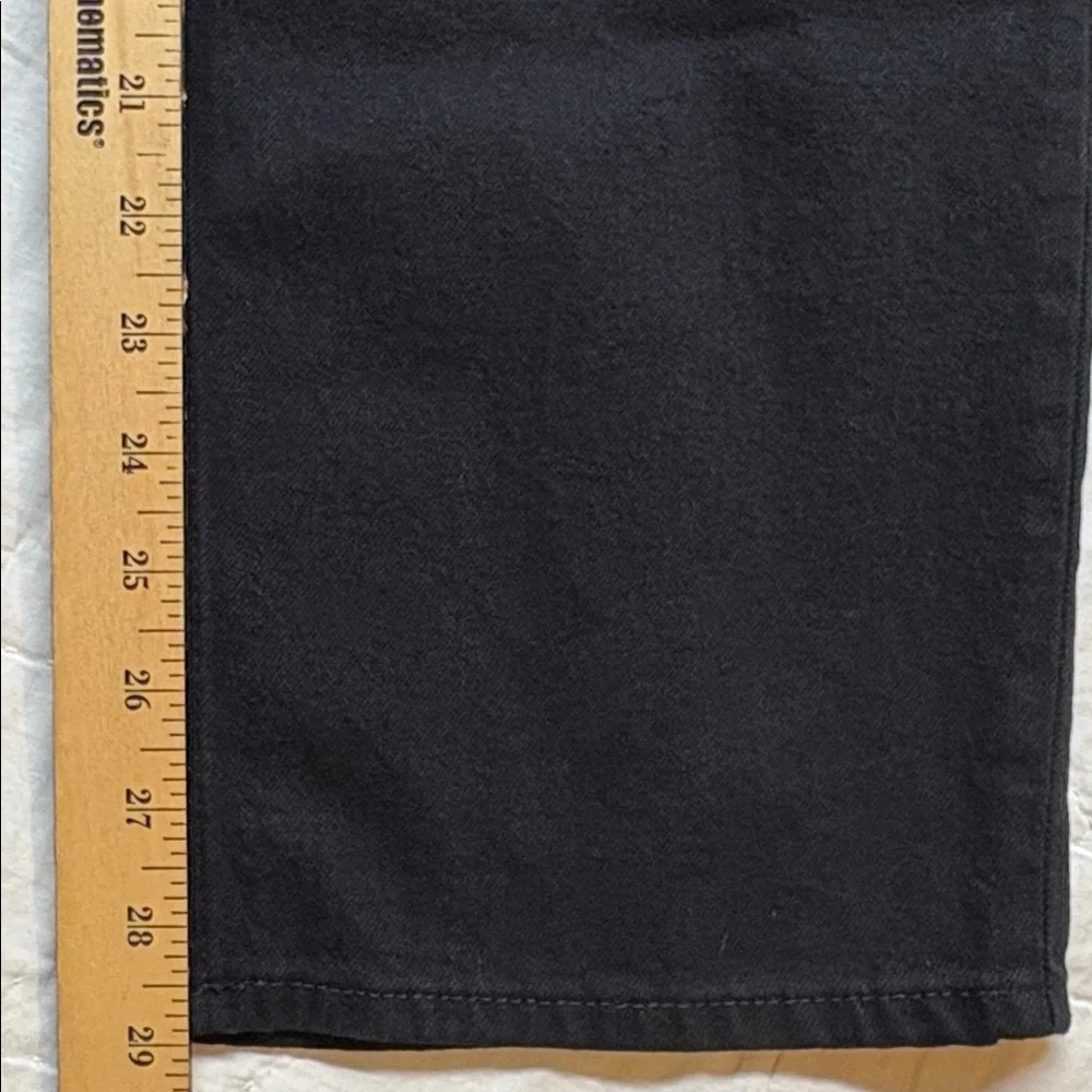 Mom Jeans Highest-Rise‎ 90s Straight Leg Button Fly Jeans Midnight Black 6 NWT